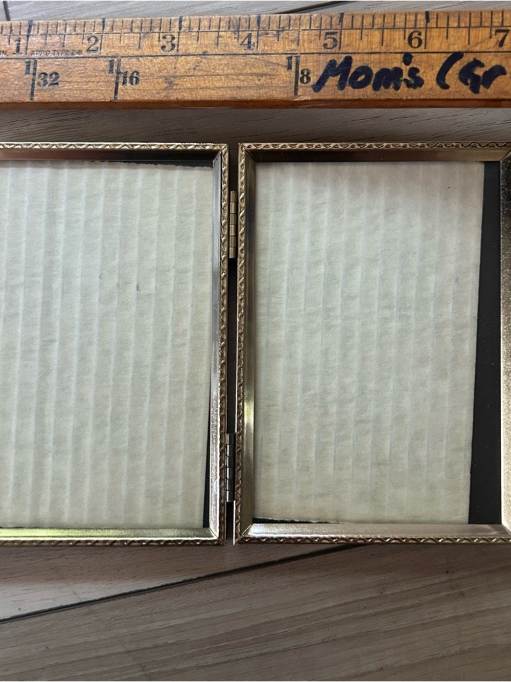 Gold toned Double Photo Frame - 4x6 vintage picture frames